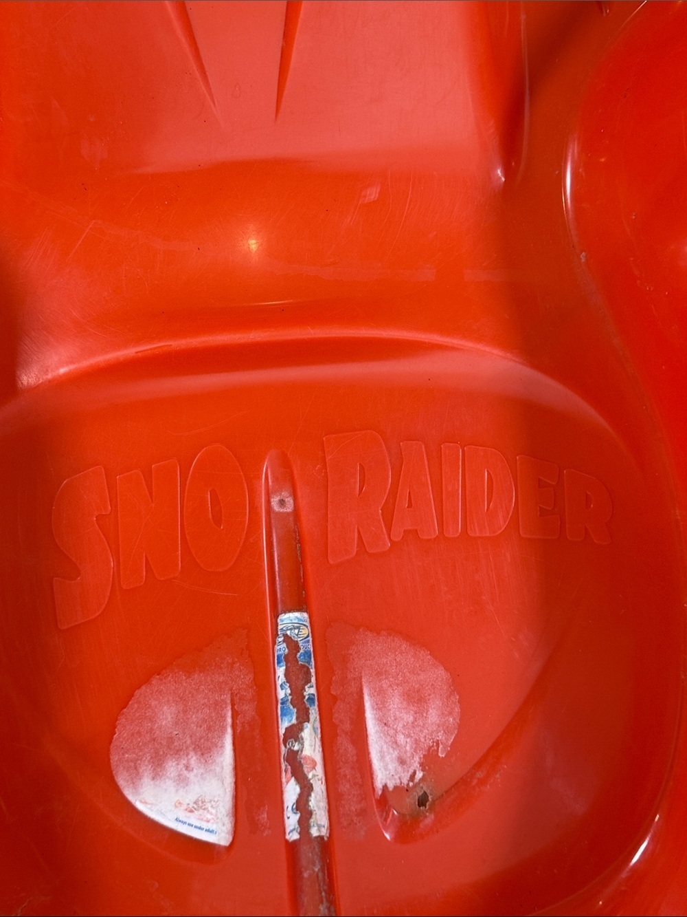 Red Snow Sled with Pull Rope - Picture 4 of 9